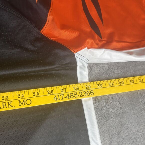 Cincinnati Bengals Jersey Mens 2XL Black Orange NFL Football Blank Mesh V Neck - Picture 7 of 11
